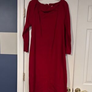 Eloquii Bold Red Long Sleeve Dress